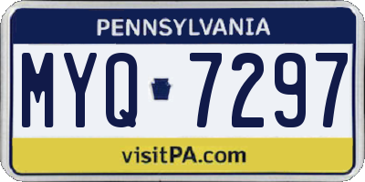 PA license plate MYQ7297