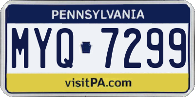 PA license plate MYQ7299