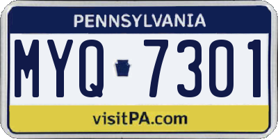PA license plate MYQ7301