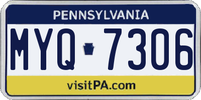 PA license plate MYQ7306