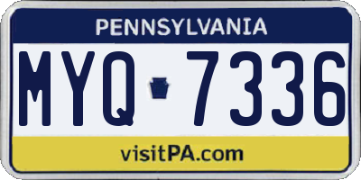 PA license plate MYQ7336