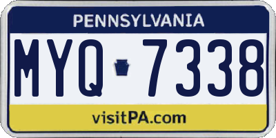 PA license plate MYQ7338