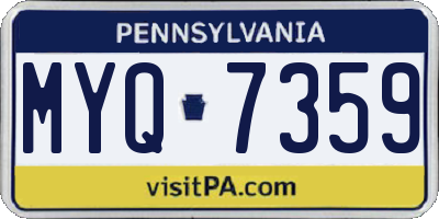 PA license plate MYQ7359
