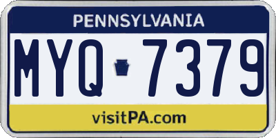 PA license plate MYQ7379