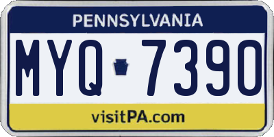 PA license plate MYQ7390