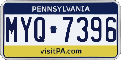 PA license plate MYQ7396