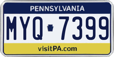 PA license plate MYQ7399