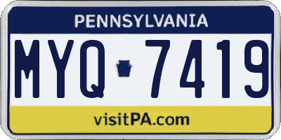 PA license plate MYQ7419