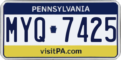 PA license plate MYQ7425