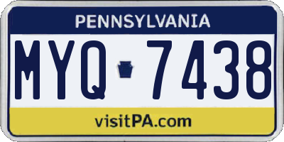 PA license plate MYQ7438