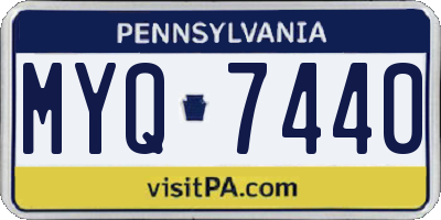 PA license plate MYQ7440