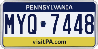 PA license plate MYQ7448