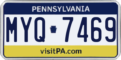 PA license plate MYQ7469