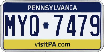 PA license plate MYQ7479