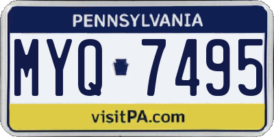 PA license plate MYQ7495