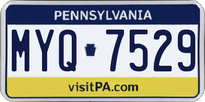 PA license plate MYQ7529