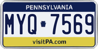 PA license plate MYQ7569