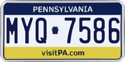 PA license plate MYQ7586