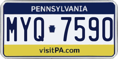 PA license plate MYQ7590