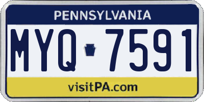 PA license plate MYQ7591