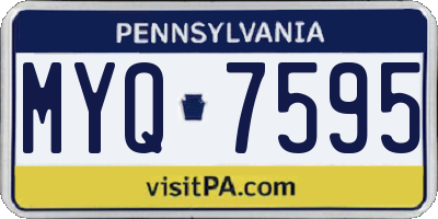 PA license plate MYQ7595