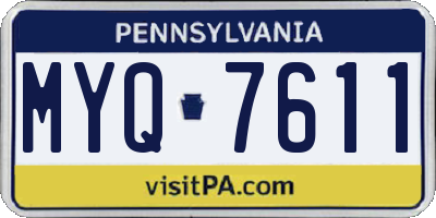 PA license plate MYQ7611