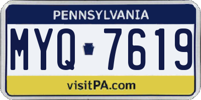 PA license plate MYQ7619