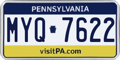 PA license plate MYQ7622