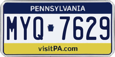 PA license plate MYQ7629