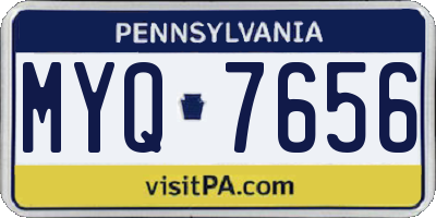 PA license plate MYQ7656
