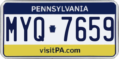 PA license plate MYQ7659