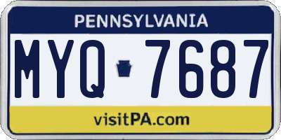 PA license plate MYQ7687
