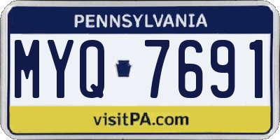 PA license plate MYQ7691