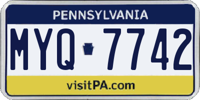 PA license plate MYQ7742