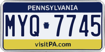 PA license plate MYQ7745
