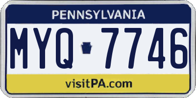 PA license plate MYQ7746