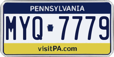 PA license plate MYQ7779