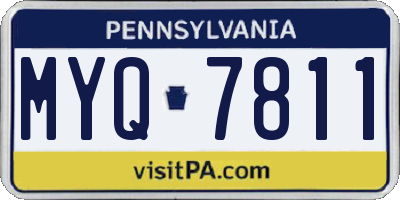 PA license plate MYQ7811