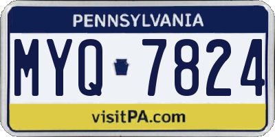 PA license plate MYQ7824