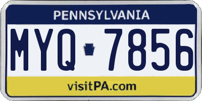 PA license plate MYQ7856