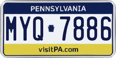 PA license plate MYQ7886