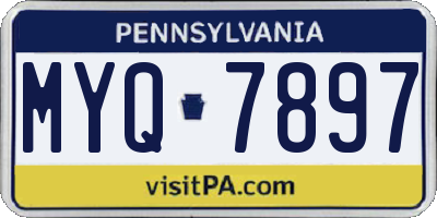 PA license plate MYQ7897