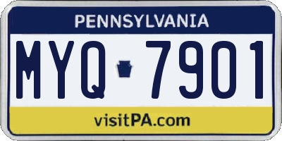 PA license plate MYQ7901