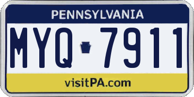 PA license plate MYQ7911