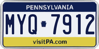 PA license plate MYQ7912