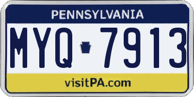 PA license plate MYQ7913