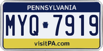 PA license plate MYQ7919