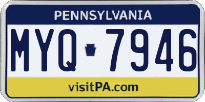 PA license plate MYQ7946