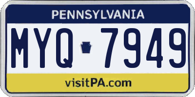 PA license plate MYQ7949