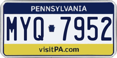 PA license plate MYQ7952